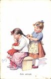 CPA Fantaisie Enfants Poupee  Aide amicale 