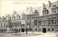 CPA Grenoble Le Palais de Justice et Statue Bayard 