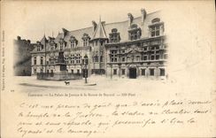 CPA Grenoble Le Palais de Justice & la Statue de Bayard 