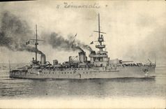 CPA Bateau de guerre Democratie 