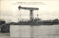 CPA Bateau de guerre ST Nazaire Le Diderot Cuirasse de premier rang 