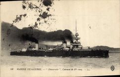 CPA Bateau de guerre Marine de guerre Democratie Cuirasse de premier rang 