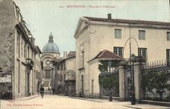 CPA Montbrosin Place de la Prefecture 