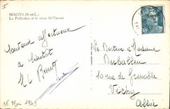 CPA Macon La Prefecture et le vieux St Vincent 