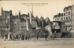 CPA Militaria Ruines de la Grande Guerre 1914 1918 Lille place de la Gare 