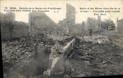 CPA Militaria 1914 Bataille de la marne du 6 au 12 sept Villers aux vents rue principale 