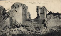 CPA Militaria La grande Guerre 1914 15 Carency Ce qui reste de l'eglise