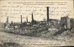 CPA Militaria Cafe restaurant au bord du vieil yser Belgique 