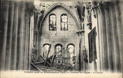 CPA Militaria 1914 15 marne Huiron la grande rue incendiee le 7 Septembre 1914 