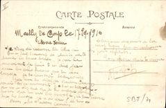 CPA Militaria Mailly le Camp un coin de la rue de la gare detruit par les obus incendiaires 