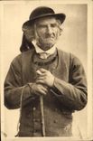 CPA Folklore Nos vieux de Bretagne Vieillard de Mahalon Pont Croix Confort Etude de type