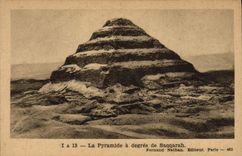 CPA Egypte Egypt la Pyramide a degres de Saqqarah 