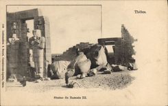 CPA Egypte Egypt Statue du Ramses III 