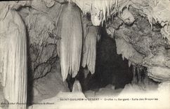 CPA Saint Guilhem le Desert Grotte du Sergent salle des draperies 