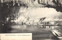 CPA Grottes de han Le lac d'embarquement 