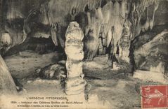 CPA L'Ardeche Pittoresque Interieur des celebres grottes de Saint Marcel 