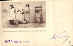CPA Poupee Interrogeons le pouis Mauvais signe battements irreguliers 