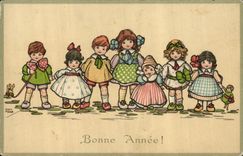 CPA Poupee Bonne Annee 