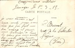 CPA Limoges Palais de Justice et Statue de Gay Lussac Tramway