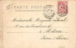 CPA Bateau de guerre Rochefort sur Mer Le port militaire Le Davout Croiseur en armement