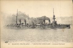 CPA Bateau de guerre Dupetit Thouars Croiseur Cuirasse 