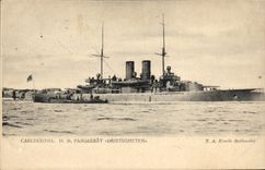 CPA Bateau de guerre Carlskrona HM Pansarbat Dristigheten Suede Sweden