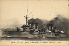 CPA Bateau de guerre Diderot Dreadnought 1ere escadre