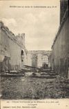 CPA Militaria Reims L'Hopital civil incendie par les Allemands La lingerie 