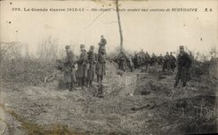 CPA Militaria Poste avance aux environs de Burnhaupt