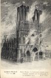 CPA Militaria Reims La cathedrale 