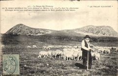 CPA Folklore Le berger des Cevennes Le Velay Moutons