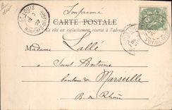 CPA Folklore Auvergnats allant a la ville