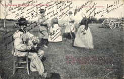 CPA Folklore Danse de la bourree Auvergne