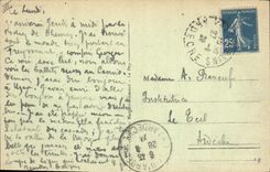 CPA Folklore Auvergne La bourree