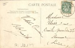 CPA Folklore Auvergne La bourree