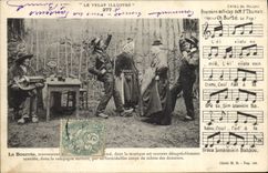 CPA Folklore Auvergne La bourree Le Velay