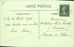 CPA Folklore Auvergne Depart pour la fete