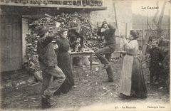 CPA Folklore Cantal La bourree