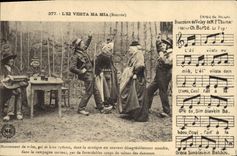 CPA Folklore Auvergne La bourree