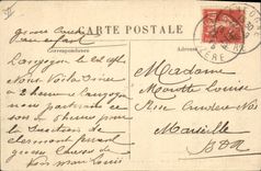 CPA Folklore Auvergne La bourree