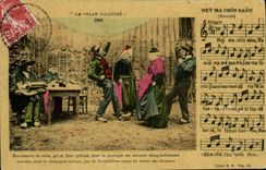 CPA Folklore Le Velay La bourree