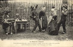 CPA Folklore La bourree a quatre Auvergne