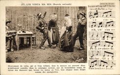 CPA Folklore Auvergne La bourree