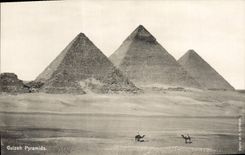 CPA Egypt Egypte Guizeh Pyramids
