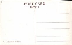 CPA Egypt Egypte Guizeh Pyramids