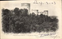 CPA Chateau de Coucy Vue prise de l'hopital