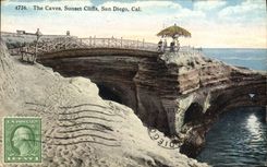 CPA Grotte Grottes The caves Sunset Cliffs San Diego Cal
