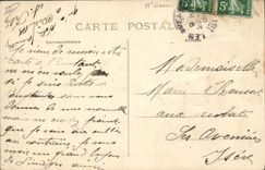 CPA Palais de justice et statue Gay Lussac Limoges Tramway