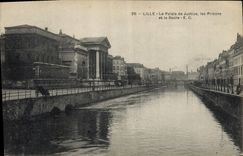 CPA Palais de justice les prisons et la Deule Lille