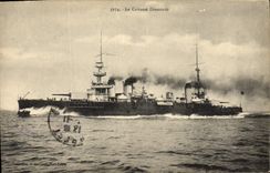 CPA Bateau de guerre Le Cuirasse Democratie